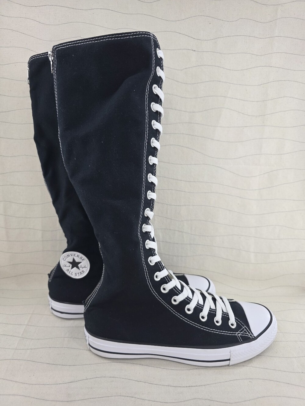 Converse Womens Chuck Taylor XXHi Black White Knee High Sneakers A09429C Size 9